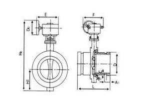 溝槽渦輪蝶閥結(jié)構(gòu)圖